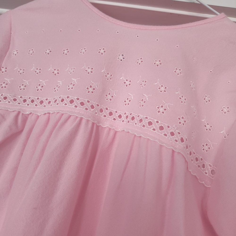 Carolee Pink Floral Lace Pajama Top